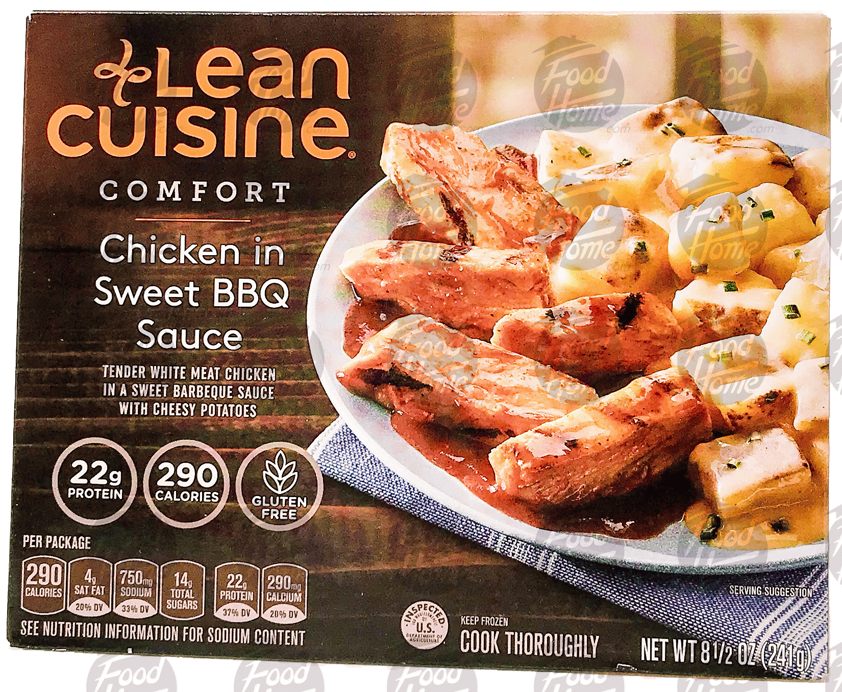 Stouffer's Lean Cuisine comfort; chicken in sweet bbq sauce with cheesy potatoes, gluten free Full-Size Picture